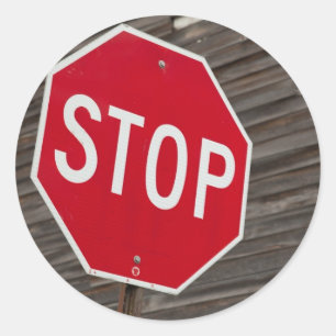 Stopp Runder Aufkleber