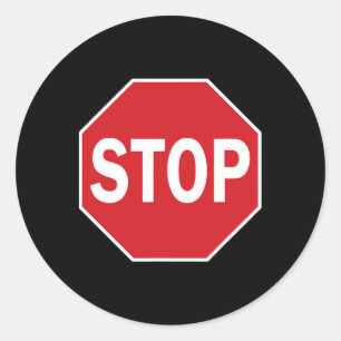 Stopp Schild Gift Novelty Road Schilder Halloween Runder Aufkleber
