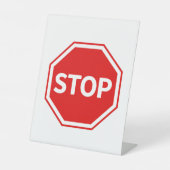 Stopp-Schild Sockelschild (Vorderseite)