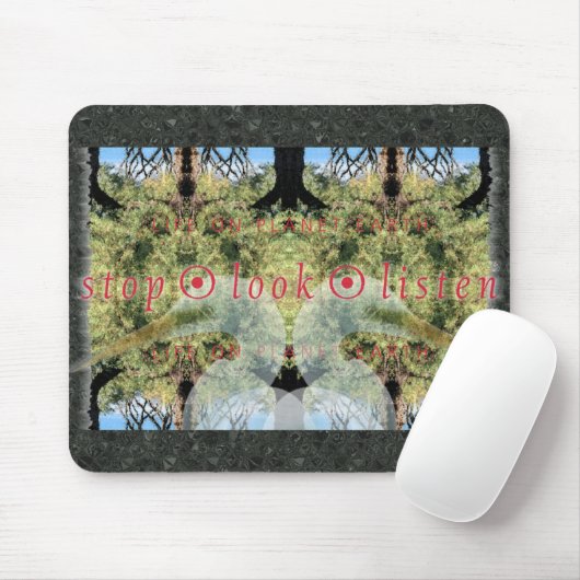 STOPP ・ SIEHE ・ LISTEN MOUSEPAD (Mit Mouse)