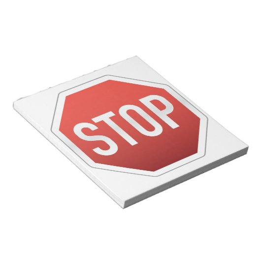 STOPP SIGN NOTIZBLOCK (angewinkelt)