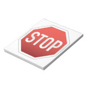 STOPP SIGN NOTIZBLOCK (Rotiert)