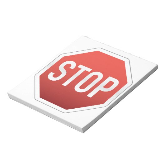 STOPP SIGN NOTIZBLOCK (Rotiert)