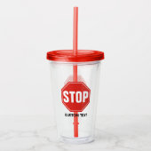 STOPP-Signatur Acryltrinkbecher (Vorderseite)