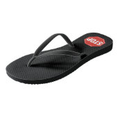 STOPP-Signatur Badesandalen (Schrägansicht)