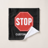 STOPP-Signatur Badhandtuch Set (Waschlappen)