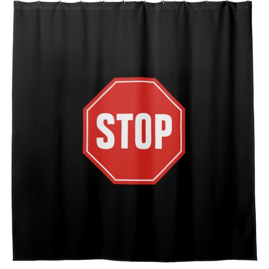 STOPP-Signatur Duschvorhang (Vorderseite)
