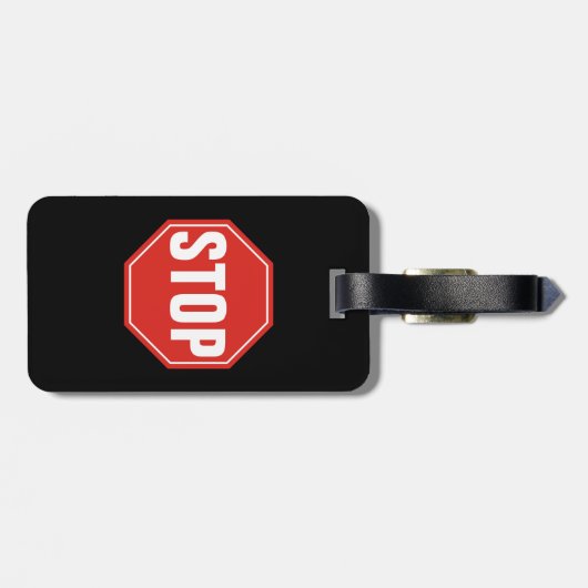 STOPP-Signatur Gepäckanhänger (Rückseite horizontal)