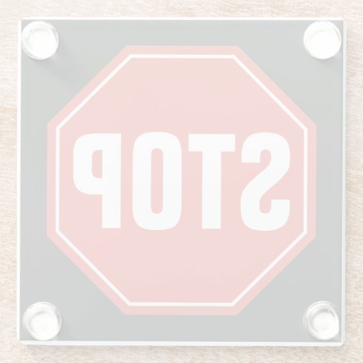 STOPP-Signatur Glasuntersetzer (Rückseite)