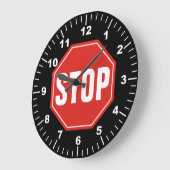 STOPP-Signatur Große Wanduhr (Winkel)