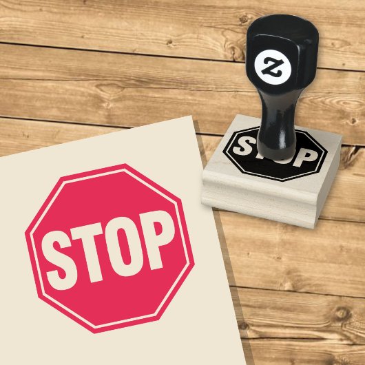 STOPP-Signatur Gummistempel