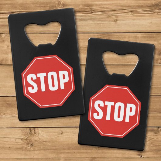 STOPP-Signatur Kreditkarten Flaschenöffner