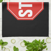 STOPP-Signatur Küchentuch (Gefaltet)