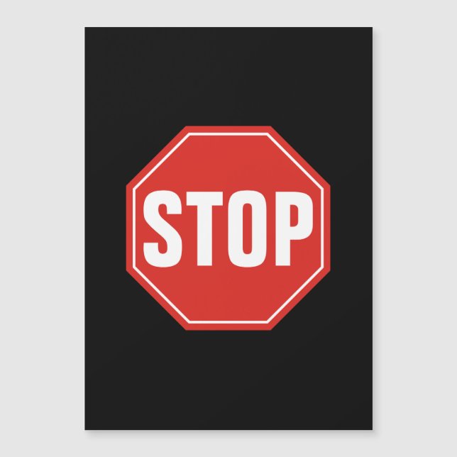 STOPP-Signatur Magnetkarte (Vorderseite)