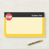 STOPP-Signatur Post-it Klebezettel (Auf Schreibtisch)