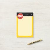 STOPP-Signatur Post-it Klebezettel (Auf Schreibtisch)
