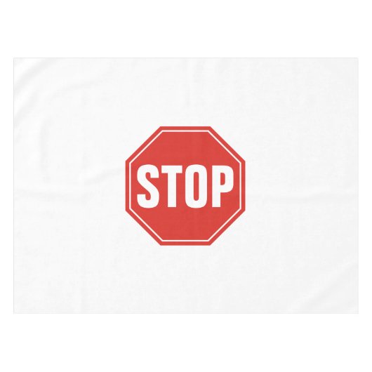 STOPP-Signatur Tischdecke (Vorderseite (Horizontal))