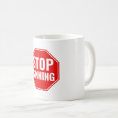 Stopp Sinning - Traffic Stopp Sign Kaffeetasse (VorderseiteRechts)