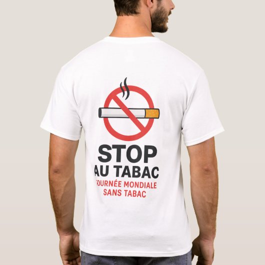 "Stopp Smoking" T-Shirt Design - No Tobacco (Rückseite)