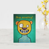 "Stopp Sniveling" Geburtstagskarte Karte (Gelbe Blume)