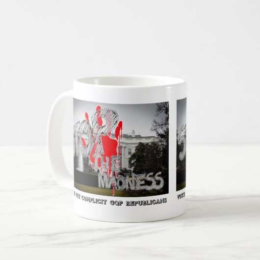 STOPP THE MADNESS - ABSTIMMUNG DER KOMPLIZITREPUBL KAFFEETASSE (Vorderseite Links)