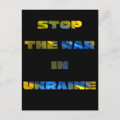 Stopp the War in der Ukraine Postkarte (Vorderseite)