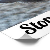 Stopp Tierquälerei wird mit braunem Schwein vegan Poster (Ecke)