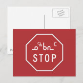 Stopp, Traffic Sign, Kanada Postkarte (Vorne/Hinten)