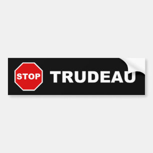 Stopp Trudeau Autoaufkleber (schwarz)