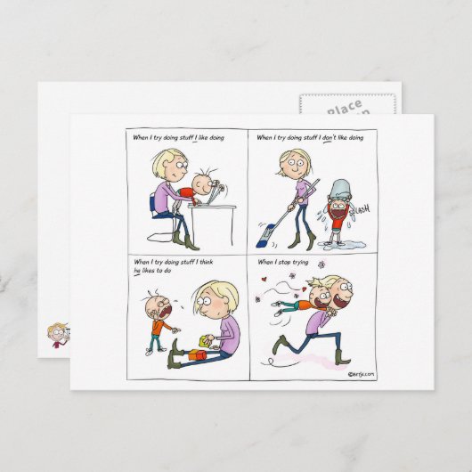 Stopp Trying Postkarte (Vorne/Hinten)