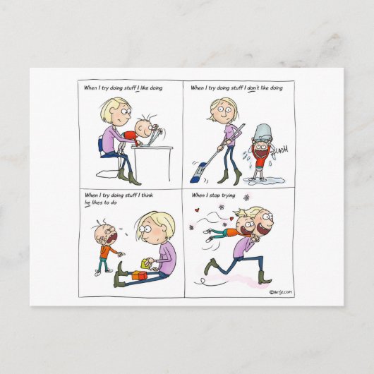 Stopp Trying Postkarte (Vorderseite)