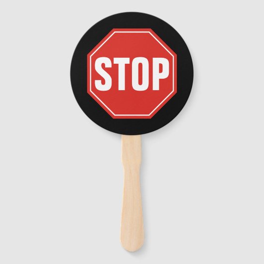 STOPP und GO-Signierung Fächer (Vorderseite)