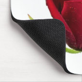 Stopp und Riechen der Rose Rote Rose Mousepad (Ecke)