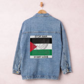 STOPP WAR START LOVE JEANSJACKE (Hangar)