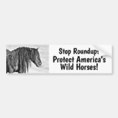 Stopp Wild Horse Roundups Autoaufkleber (Vorne)