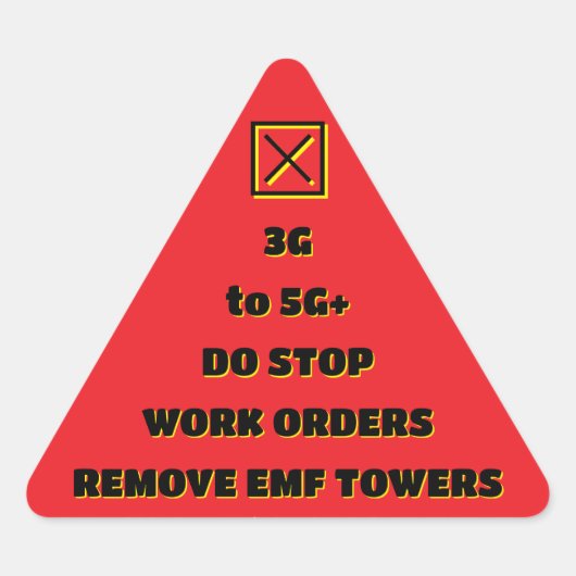 STOPP WORK REMOVE EMF by RoseWriter Sticker (Vorderseite)