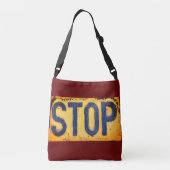 STOPP-Zeichen für die Kreuzkörpertasche Tragetaschen Mit Langen Trägern (Rückseite)