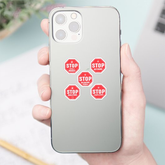 Stopp-Zeichen-II-Aufkleber Aufkleber (Telefon)