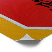 STOPP-Zeichen und -Pfeil-Fotoplakat Poster (Ecke)