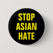 Stoppen der asiatischen Hass-AAPI Button (Vorderseite)
