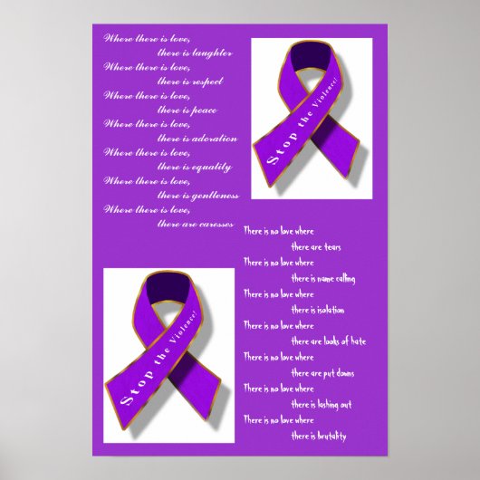 Stoppen der Gewalt Poster (Vorne)