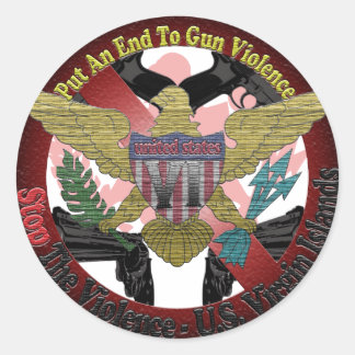 Stoppen der Gewalt Runder Aufkleber