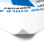 Stoppen der Kindermissbrauchsstrategie Poster (Ecke)