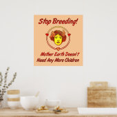 Stoppen der Überbevölkerung Poster (Küche)