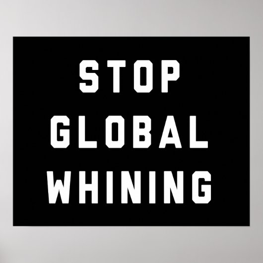 Stoppen des globalen Wahnsinns Poster (Vorne)