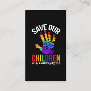 Stoppen des Menschenhandels Rette unser Bewusstsei Visitenkarte