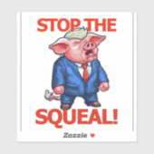 Stoppen des Quadrats Aufkleber (Blatt)