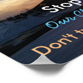 Stoppen des Spray von Chem Trails, Plakat (Ecke)