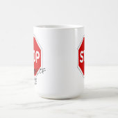 Stoppen im Namen der Liebe Anpassbare Kaffee-Tasse Kaffeetasse (Mittel)