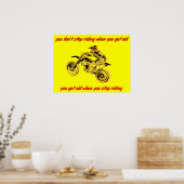 Stoppen Reiten Altes Dirt Bike Motocross Poster ho (Küche)